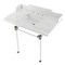 Kingston Brass 36 Carrara Marble Console Sink with Acrylic Legs, Marble WhitePolished Nickel LMS36MASQ6 - alternate 1
